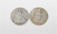 TWO (2) SEATED LIBERTY HALVES - 1877-S and 1878