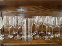 Wine Glasses and Monogrammed Pitcher