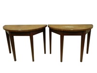 Pair of demilune tables. Early 20th century.