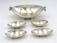 (5) piece Alfredo Sciarrotta sterling silver nut