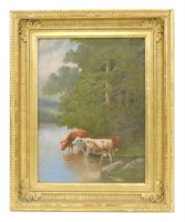 Herbert Fish (1855-1932, Massachusetts) Cows in