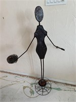 Metal Female Sculpture (52" tall)
