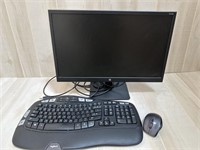 HP 22yh Display Monitor and Logitech Keyboard K350