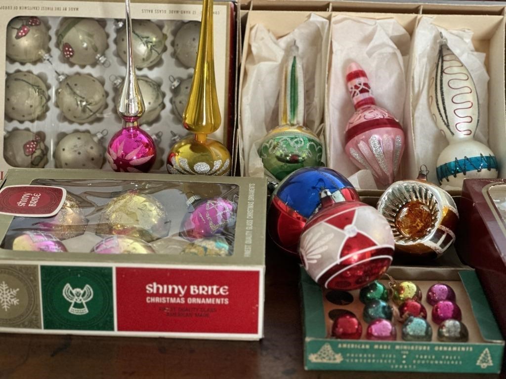 Vintage Shiny Brite Christmas Ornaments