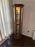 Lighted Curio Cabinet with Glass Shelves