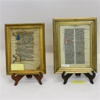 (2) illuminated manuscripts Book of Zephaniah,