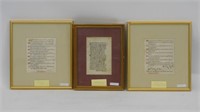 (3) Latin manuscript leaves to include a circa