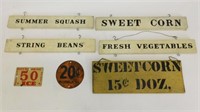 (7) Farm signs. Early 20th century. To include 4
