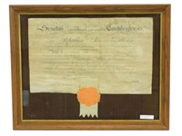 Harvard University, 1815 diploma for a Bachelor's