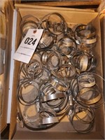 FLAT OF VARIOUS SIZE HOSE CLAMPS