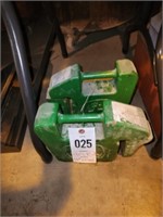 2 X'S BID JOHN DEERE 40 LB CLIP ON WEIGHTS