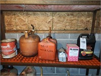 CONTENTS OF SHELF- FUEL CONTAINERS COMPRESSOR OIL