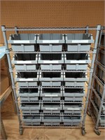 Wire Rack with 18 Storage Bins