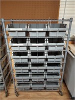 Wire Rack with 18 Storage Bins