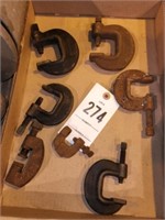 7 X'S BID VARIOUS SIZE  STEEL BEAM CLAMPS