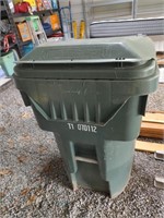 Large Green Huskylite Wheeled Trash Can
