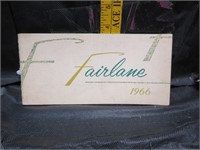 Vintage 1966 Ford Fairlane Owners Manual