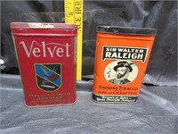 2 Vintage Tobacco Tins