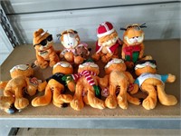 9 TY Beanie Babies Garfield Plush