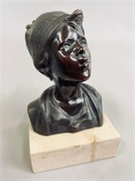 ANTIQUE BRONZE BUST BY DE MARTINO