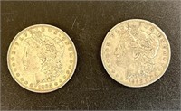 1885 AND 1886 AMERICAN MORGAN SILVER DOLLARS