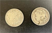 1897 AND 1900 AMERICAN MORGAN SILVER DOLLARS
