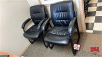 2 Leather Occasional Chairs