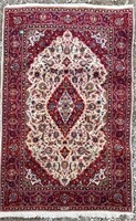 VINTAGE SIGNED SAROUK IRAN AREA RUG