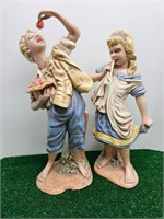 Boy Girl Plaster Statue Atlantic Mold? Resale $65
