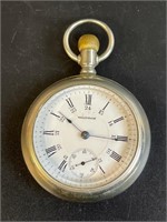 SILVER WALTHAM POCKET WATCH