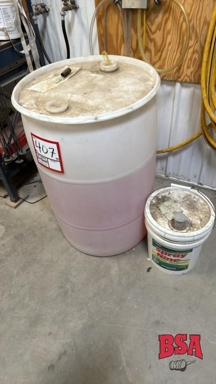 Partial Barrel of Liquid Pressure Washer Soap