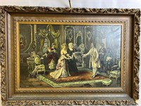 ANTIQUE CARRIE PAQUIN CLASSICAL PAINTING
