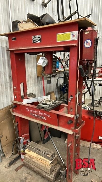 Carolina 55 ton shop press