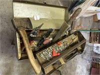 Tool Box plus all tools, bolts, axe and more