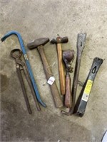 Crow Bar, Hammers, and all shown