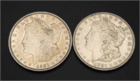 2 - 1921 Morgan Dollars