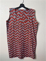 Vintage Wavy Striped Mini Dress or Tunic Shirt