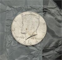 1964 Kennedy Half Dollar UNC  - 90% Silver