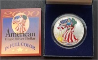 Colored 2000 American Silver Eagle