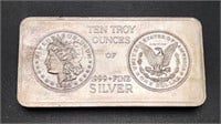 10 Troy Ounce .999 Fine Silver Bullion