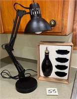 Desk Lamp and Olive Oil Set