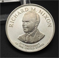 President Richard M Nixon Sterling Silver Medal
