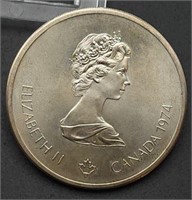 1974 CANADA Olympiad Montreal  Silver $10 Coin