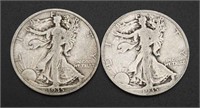 2 - 1935 Walking Liberty Half Dollars