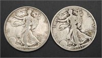 2 - 1935 Walking Liberty Half Dollars (1-D)