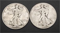 2 - 1936 Walking Liberty Half Dollars