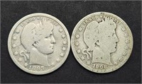 2 - Barber Quarters1897, 1908-O