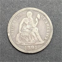 1891-O Seated Liberty Dime