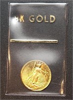 8K Mini Saint Gaudens 20$ Gold Coin - Marked Copy