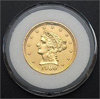 1900 $2.50 Liberty Head Gold Quarter Eagle